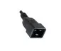 Preview: Cold device cable C13 to C20, 1mm², extension, VDE, black, length 1.80m